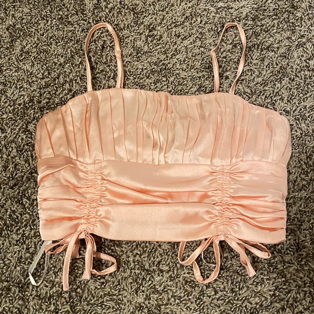 Satin cropped top